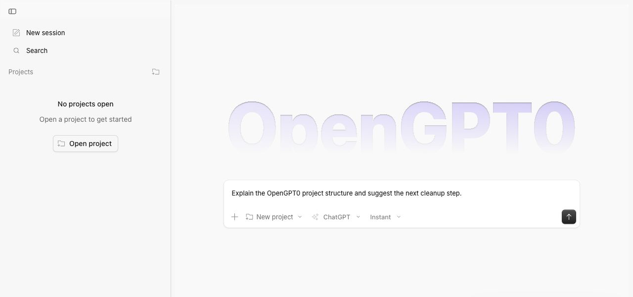 OpenGPT0 Web - Active Session